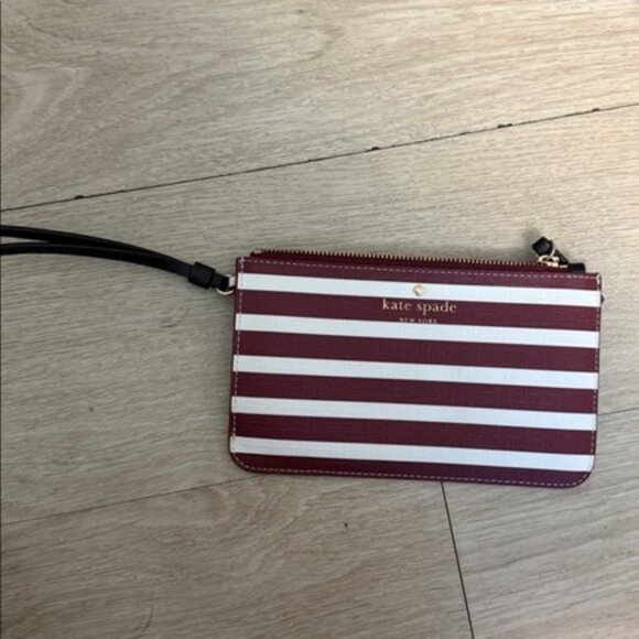 Kate Spade Striped Wristlet Pouch NWOT - Picture 1 of 4